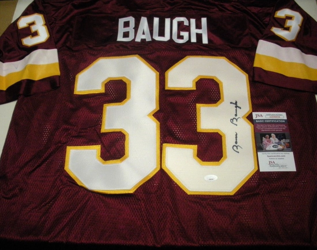 Sammy Baugh Signed Reebok Redskins Jersey with JSA COA: Sammy Baugh Signed Reebok Redskins Jersey with JSA COA This officially licensed Reebok jersey features the iconic design of Sammy Baugh, a legendary player for the Washington Redskins. It is an origin