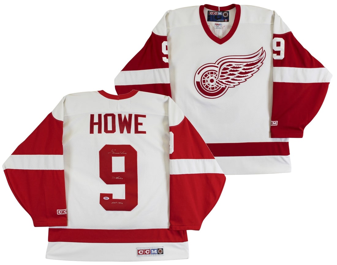 Gordie Howe Signed Detroit Red Wings Jersey HOF 1972 PSA Certified (1 of 6)