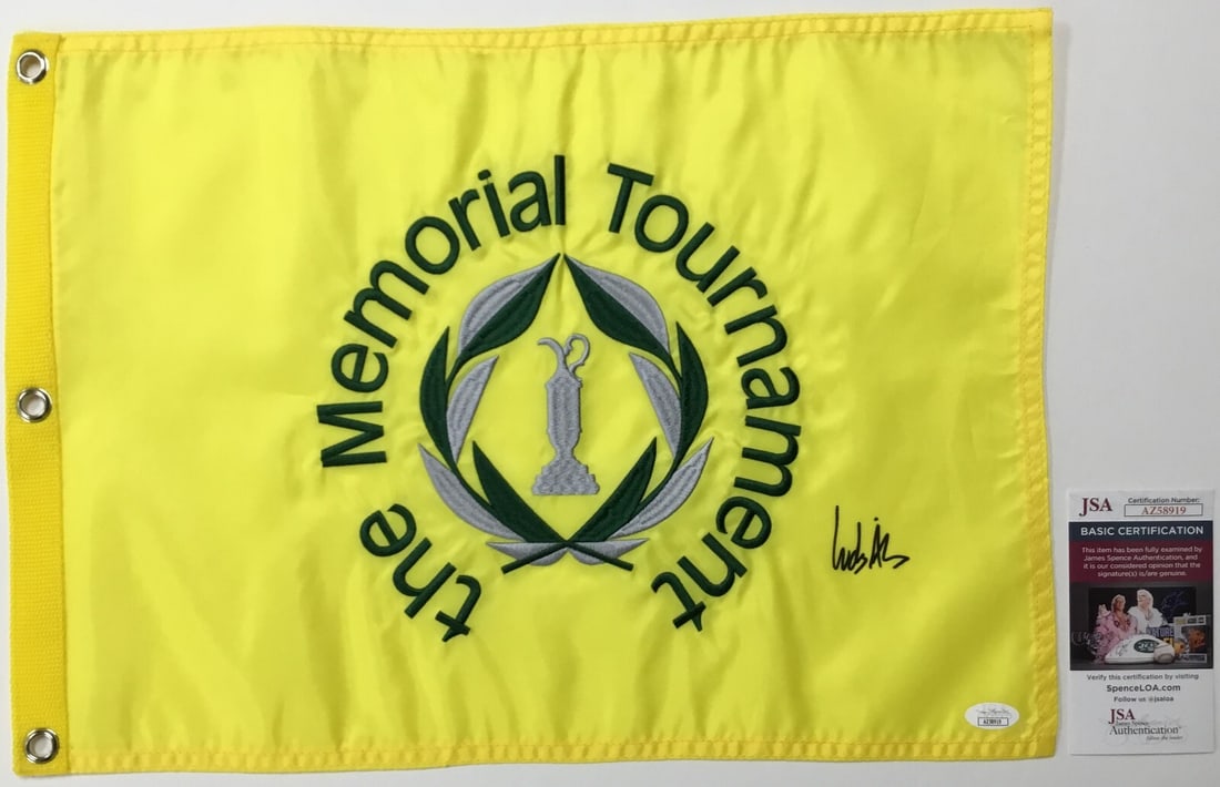 Ludvig Aberg Signed Flag The Memorial Tournament JSA Authenticated (1 of 4)