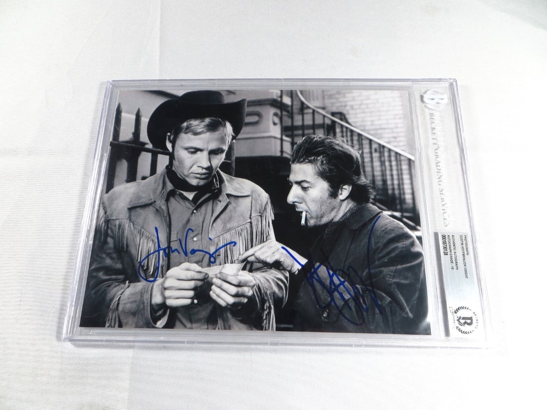 8x10 Photograph Signed by Dustin Hoffman and Jon Voight Beckett Authenticated (1 of 3)