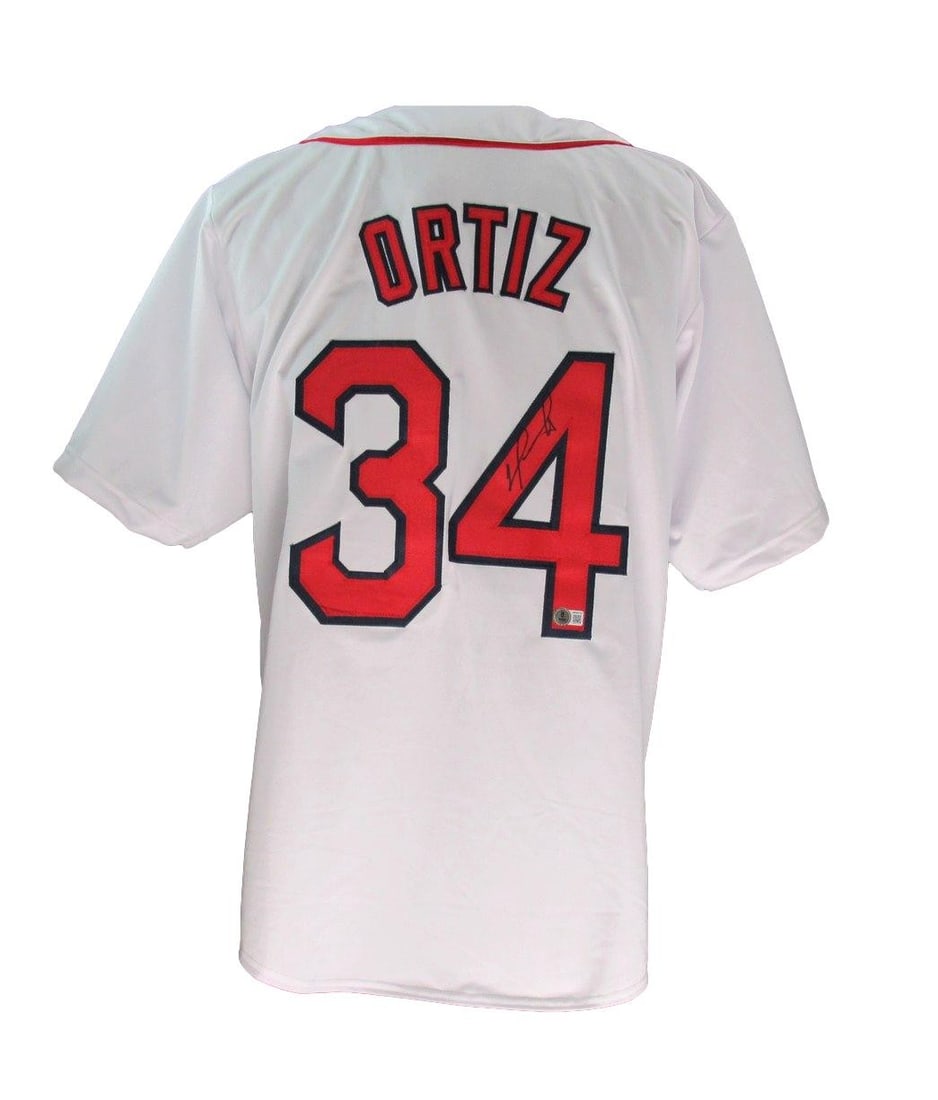 David Ortiz HOF Autographed Red Sox Jersey XL Beckett Authenticated (1 of 4)