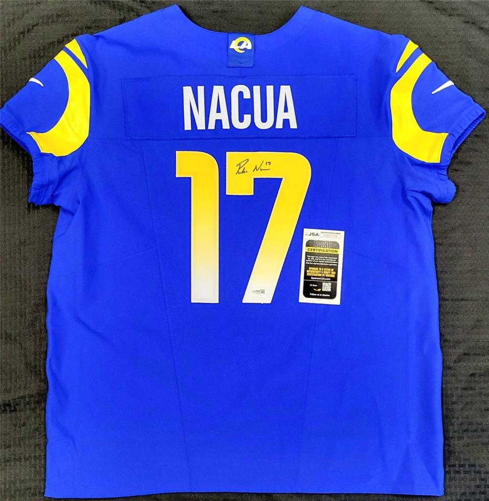 Autographed Los Angeles Rams Football Jersey by Puka Nacua JSA Authenticated (1 of 5)