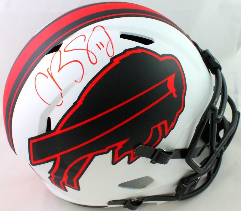 Cole Beasley Signed Buffalo Bills Lunar Speed Helmet Beckett Authenticated: Cole Beasley Signed Buffalo Bills Lunar Speed Helmet Beckett Authenticated This is an original Buffalo Bills Lunar Speed full-size helmet autographed by Cole Beasley, a prominent player in the NFL. Th