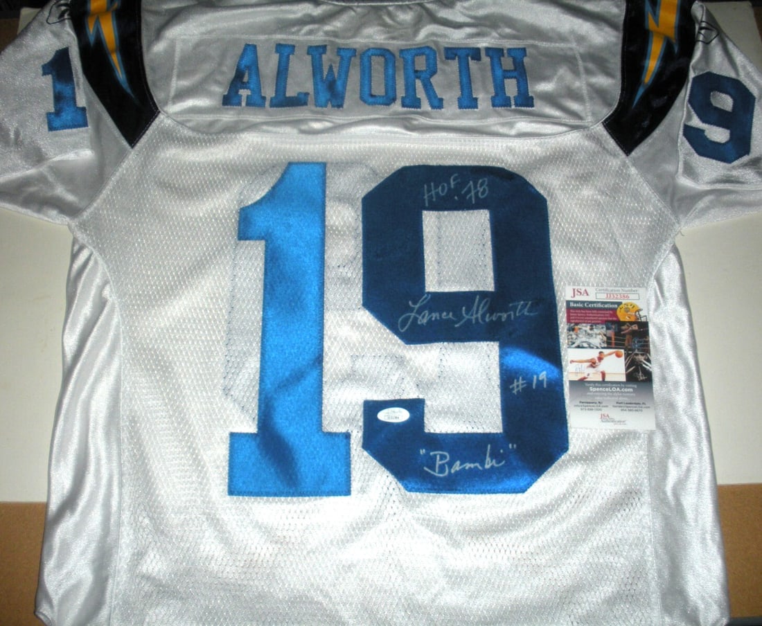 James Lofton San Diego Chargers Reebok Jersey JSA COA Signed (1 of 3)