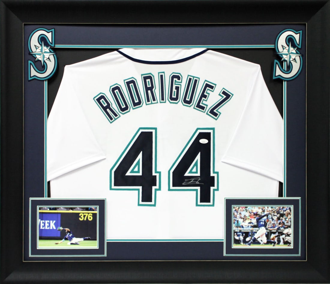 Julio Rodriguez Signed Framed Jersey Seattle Mariners JSA COA 32x37 (1 of 2)