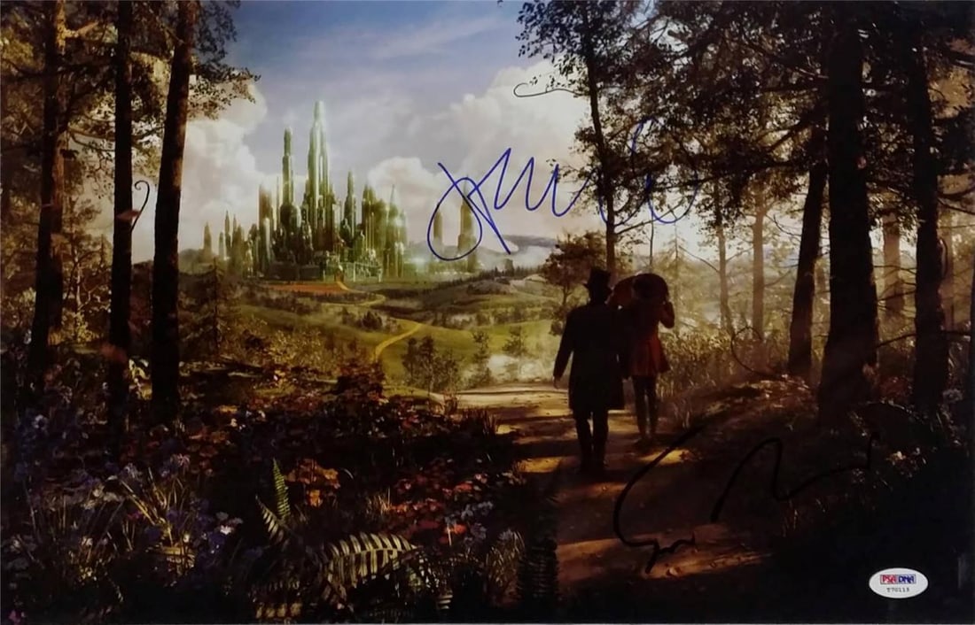 11x17 Photo Signed by James Franco and Sam Raimi from OZ The Great and Powerful: 11x17 Photo Signed by James Franco and Sam Raimi from OZ The Great and Powerful This is an original 11x17 photograph from OZ The Great And Powerful, signed by James Franco and Sam Raimi. The item is a