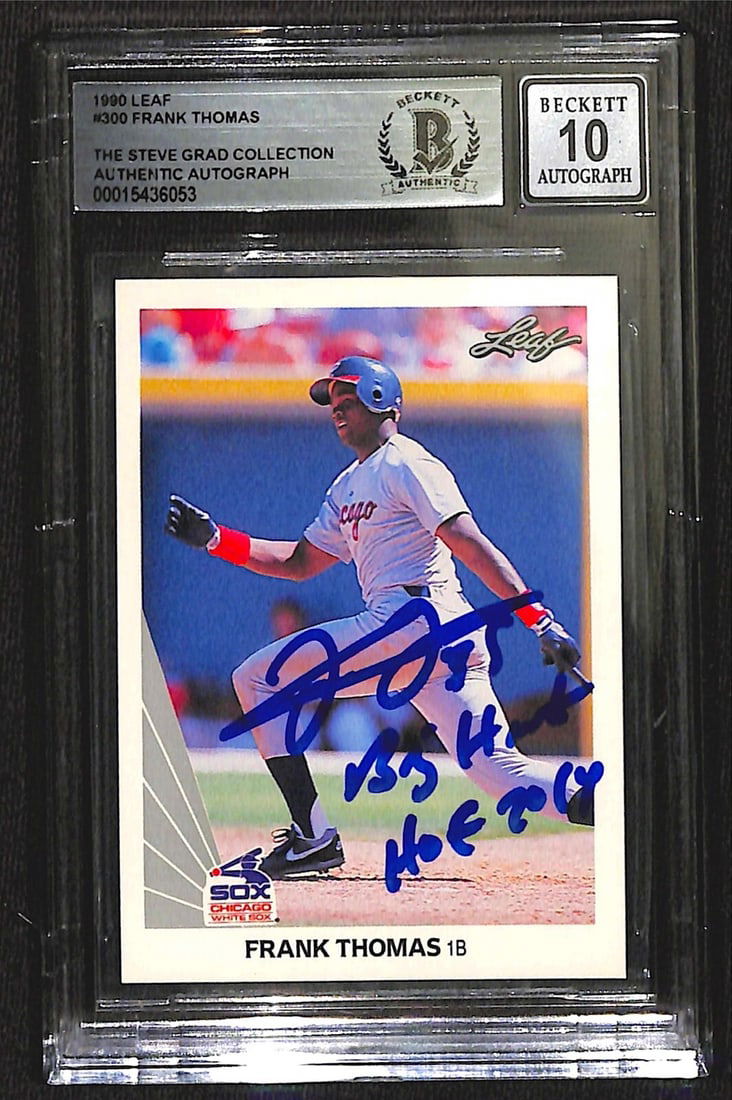 Frank Thomas 1990 Leaf #300 Signed Rookie Card Auto 10 Beckett (1 of 1)