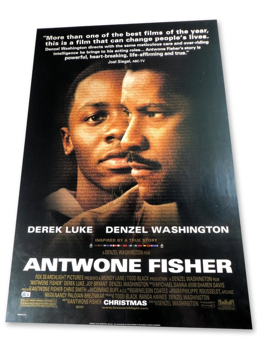 Antwone Fisher Signed 27X40 Movie Poster Beckett Authenticated (1 of 3)