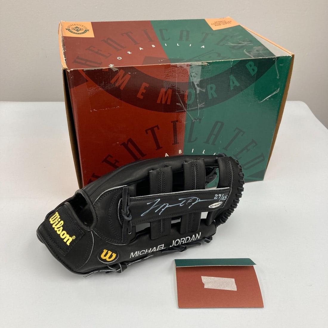 Michael Jordan Signed Limited Edition 1994 Wilson Baseball Glove UDA COA: Michael Jordan Signed Limited Edition 1994 Wilson Baseball Glove UDA COA This limited edition Michael Jordan signed 1994 Wilson A20000 Game Model Baseball Glove is a must-have for collectors and fans