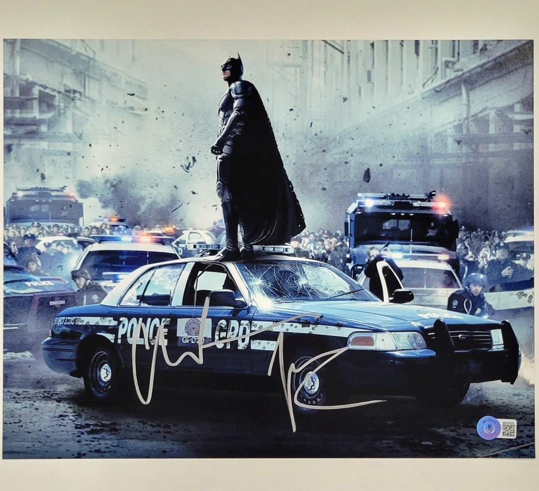 Christian Bale Signed Batman Dark Knight 11x14 Photo Beckett Authenticated (1 of 4)
