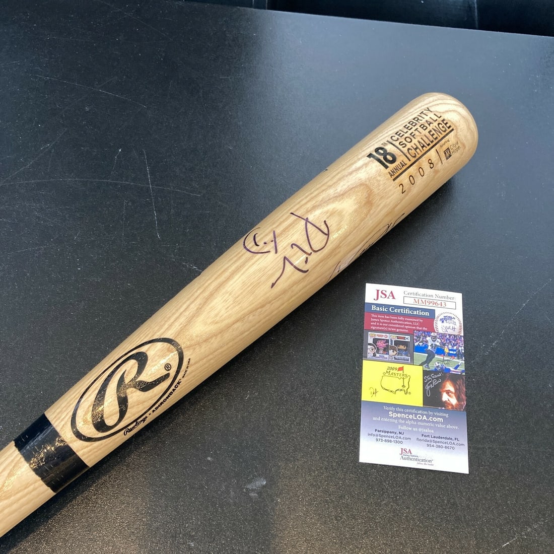 Carrie Underwood Signed 2008 Celebrity Softball Bat with JSA Authentication: Carrie Underwood Signed 2008 Celebrity Softball Bat with JSA Authentication This signed bat features the autographs of Carrie Underwood (twice), Vince Gill, Sarah Evans, and Phil Vassar from the 2008
