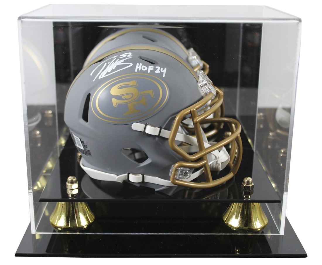 Patrick Willis Signed 49ers Mini Helmet HOF 24 BAS Witnessed: Patrick Willis Signed 49ers Mini Helmet HOF 24 BAS Witnessed This collectible features a mini helmet signed by Patrick Willis, renowned linebacker of the San Francisco 49ers, with the inscription "HOF