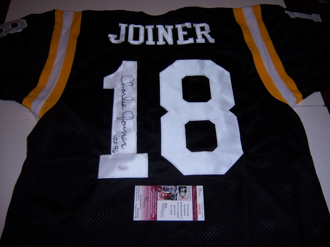 Charlie Joiner Signed Grambling State Gator Jersey with JSA/COA: Charlie Joiner Signed Grambling State Gator Jersey with JSA/COA This officially licensed Gator jersey is a pre-owned collectible from Charlie Joiner, a noteworthy player associated with the Grambling