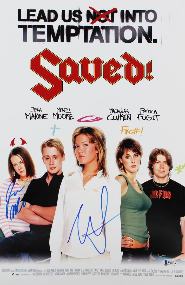 Mandy Moore Jena Malone Signed 12x18 Photo Saved! BAS Authenticated: Mandy Moore Jena Malone Signed 12x18 Photo Saved! BAS Authenticated Celebrate the iconic film "Saved!" with this authentic signed 12x18 photograph featuring the autographs of Mandy Moore and Jena Malo