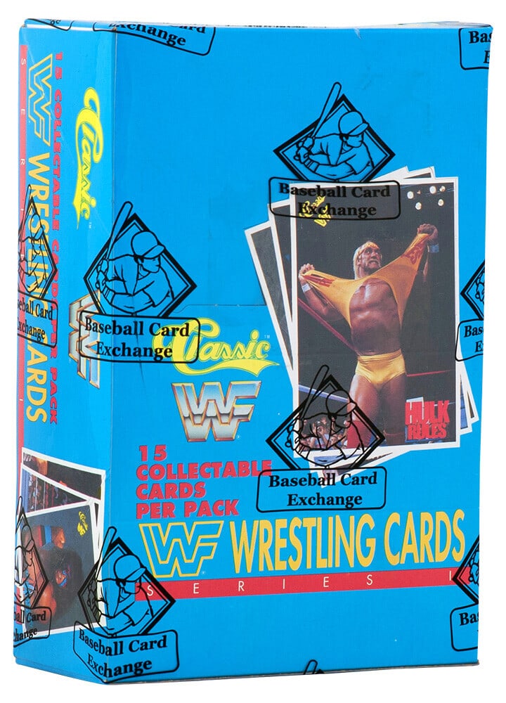 1990 Classic WWF Wrestling Series 1 Sealed Wax Box 36 Packs BBCE FASC: 1990 Classic WWF Wrestling Series 1 Sealed Wax Box 36 Packs BBCE FASC Discover the 1990 Classic WWF Wrestling Series 1 Wax Box, a must-have for wrestling fans and collectors alike. This unopened box c