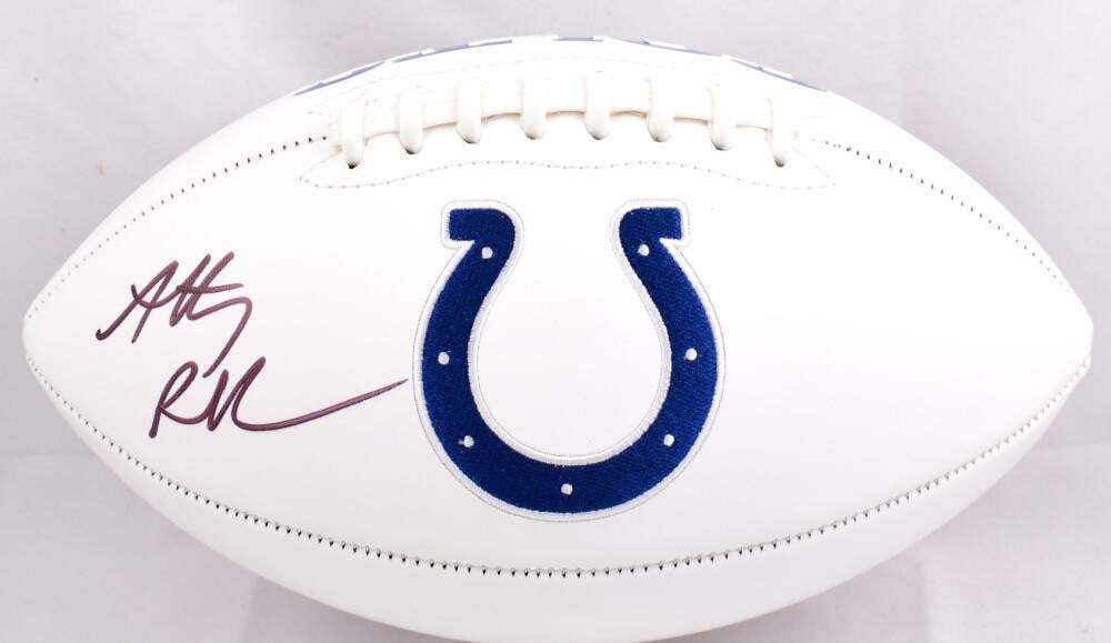 Anthony Richardson Signed Indianapolis Colts Logo Football Fanatics Authentic: Anthony Richardson Signed Indianapolis Colts Logo Football Fanatics Authentic This Indianapolis Colts logo football, autographed by Anthony Richardson, is a must-have for any true fan. The football is