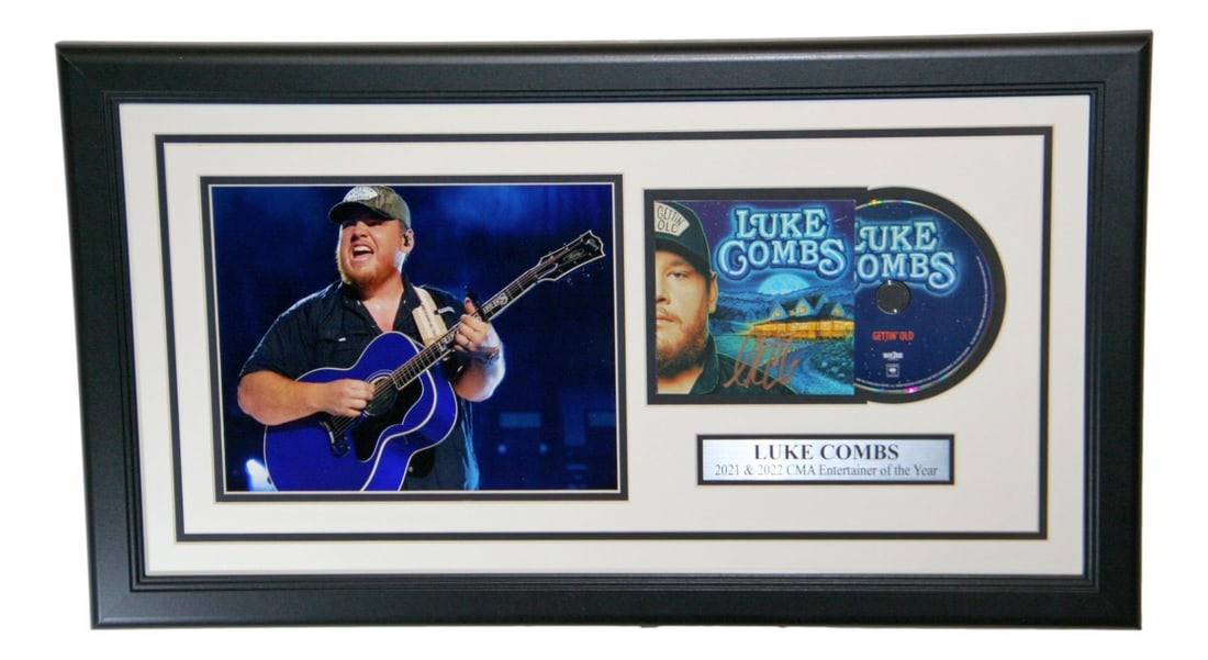 Luke Combs Autographed Framed CD Cover with Photo JSA Authentication (1 of 3)