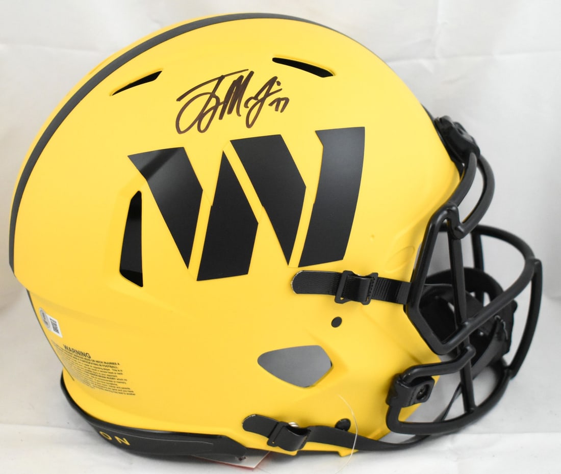Terry McLaurin Signed Washington Commanders Authentic Rave Speed Helmet Beckett Holo: Terry McLaurin Signed Washington Commanders Authentic Rave Speed Helmet Beckett Holo This authentic Washington Commanders helmet features a striking rave speed design and is signed by star player Terr