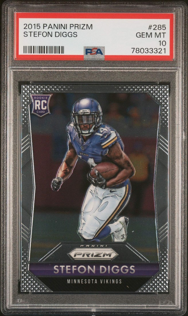 2015 Panini Prizm Stefon Diggs Rookie Card PSA 10 Gem NFL (1 of 2)