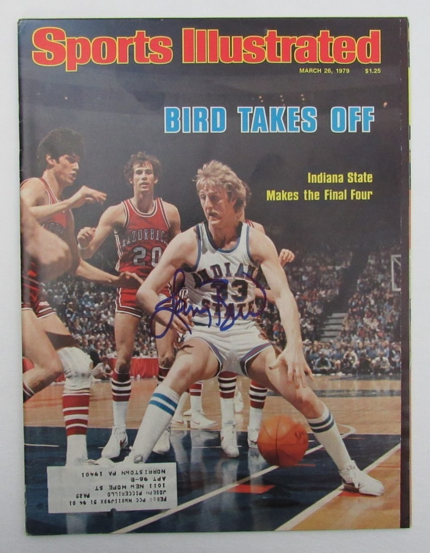 Larry Bird Signed 1979 Sports Illustrated Magazine JSA Witness: Larry Bird Signed 1979 Sports Illustrated Magazine JSA Witness This listing features a 1979 Sports Illustrated magazine autographed by basketball legend Larry Bird. The magazine is an original issue f