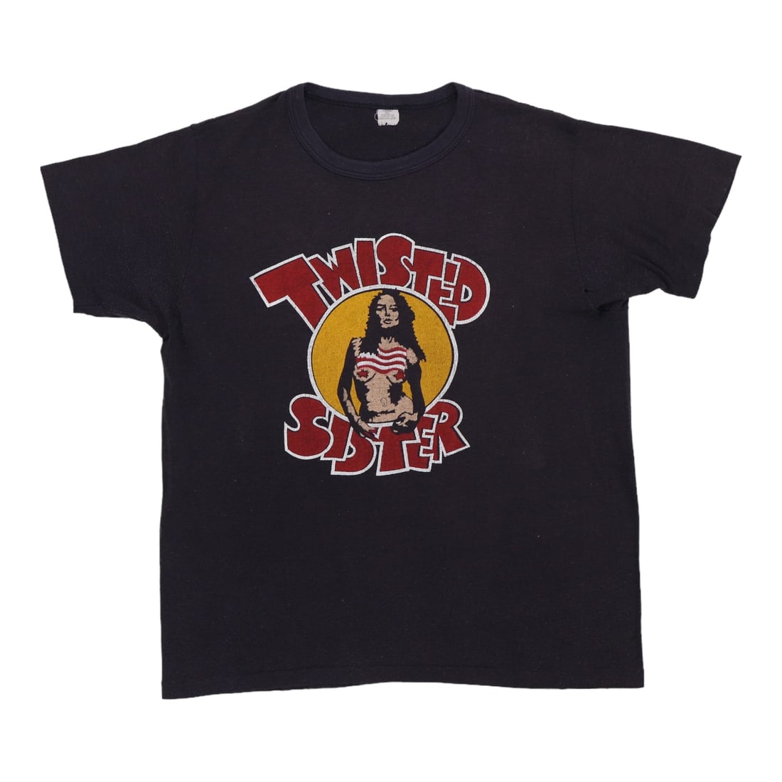 Vintage 1979 Twisted Sister Black Palladium Concert T-Shirt: Vintage 1979 Twisted Sister Black Palladium Concert T-Shirt This is an original vintage 1979 Twisted Sister Palladium concert shirt. It features both front and back graphics and is made from a 50/50 p