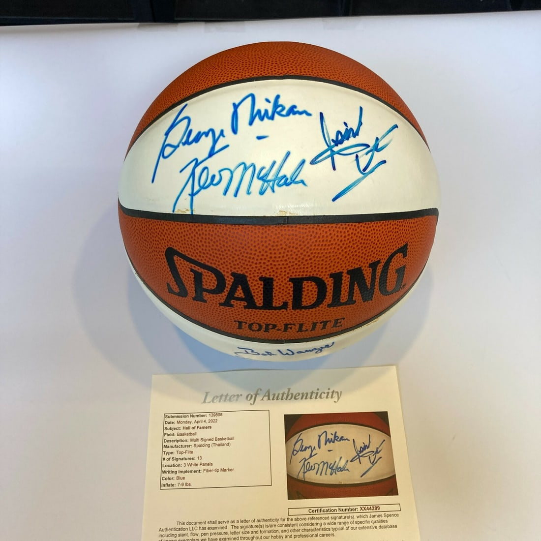 1998 NBA HOF Multi Signed Basketball George Mikan Isiah Thomas JSA COA: 1998 NBA HOF Multi Signed Basketball George Mikan Isiah Thomas JSA COA This authentic NBA basketball commemorates the 1998 Hall of Fame induction of George Mikan, featuring a wealth of signatures from