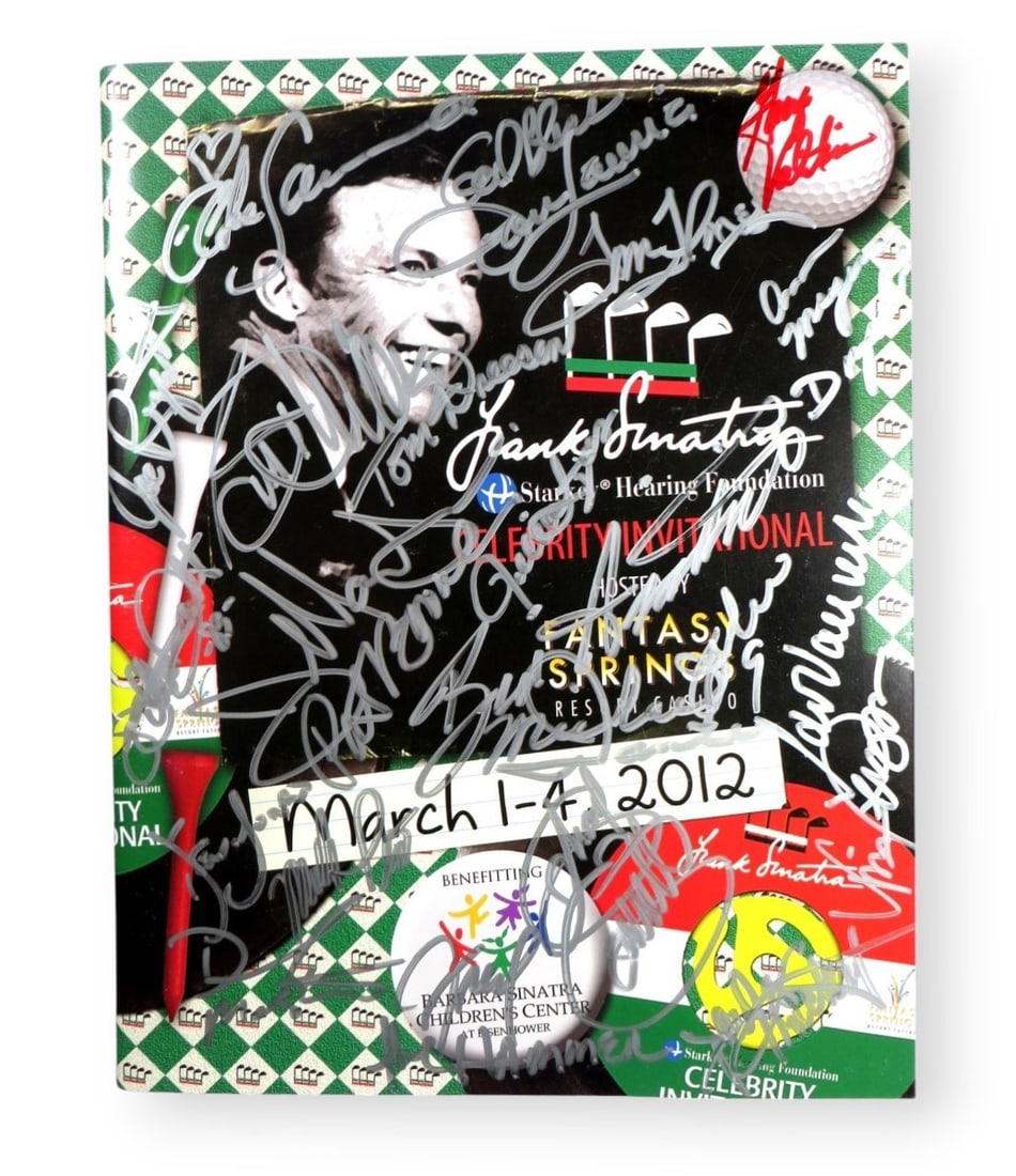 2012 Multi-Signed Golf Program with 23 Celebrity Autographs Beckett Authenticated: 2012 Multi-Signed Golf Program with 23 Celebrity Autographs Beckett Authenticated This remarkable 2012 Multi-Signed Autographed Golf Program features a stellar lineup of 23 signatures from a mix of ce