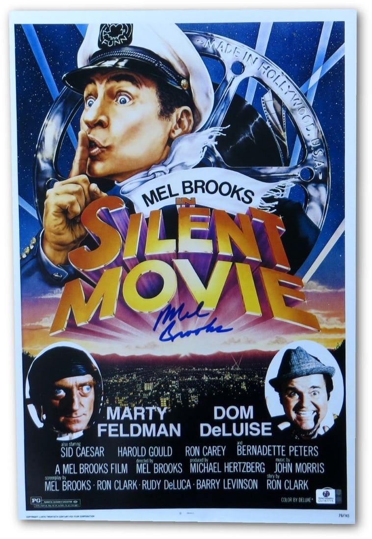 Mel Brooks Autographed 12x18 Photo JSA Certified Original: Mel Brooks Autographed 12x18 Photo JSA Certified Original Celebrate the legacy of legendary filmmaker Mel Brooks with this stunning autographed photograph. This original 12"x18" photo captures the ess