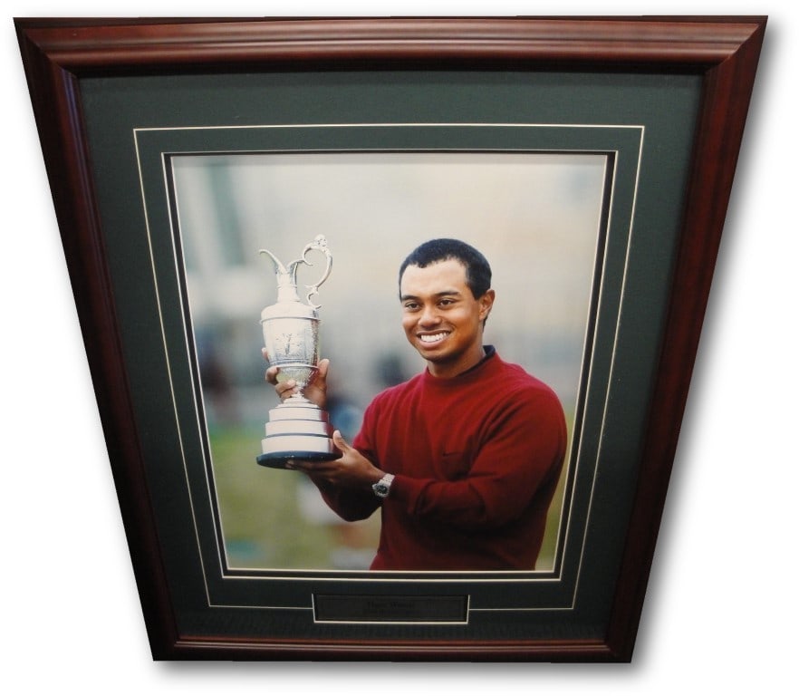 Tiger Woods 16x20 Custom Framed Photo Upper Deck Authentication 2000 British Open (1 of 3)