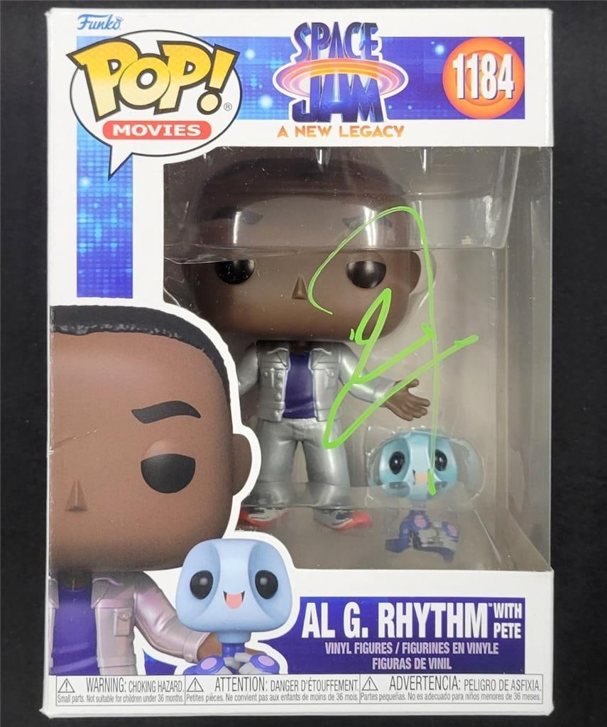 Don Cheadle Autographed Al G. Rhythm Funko Pop! Space Jam BAS: Don Cheadle Autographed Al G. Rhythm Funko Pop! Space Jam BAS This is an original Funko Pop! figure featuring Al G. Rhythm from the movie "Space Jam: A New Legacy," signed by Don Cheadle. The autograp