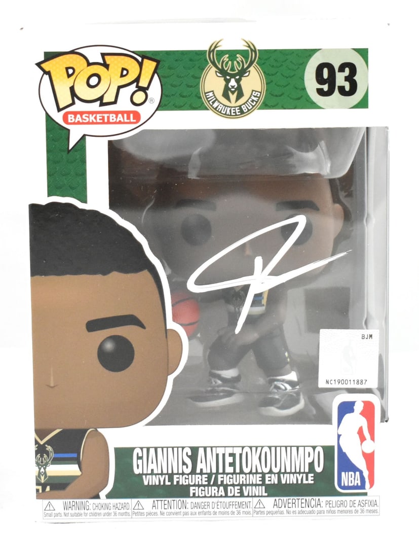 Giannis Antetokounmpo Signed Funko Pop #93 Milwaukee Bucks Beckett Authenticated (1 of 4)