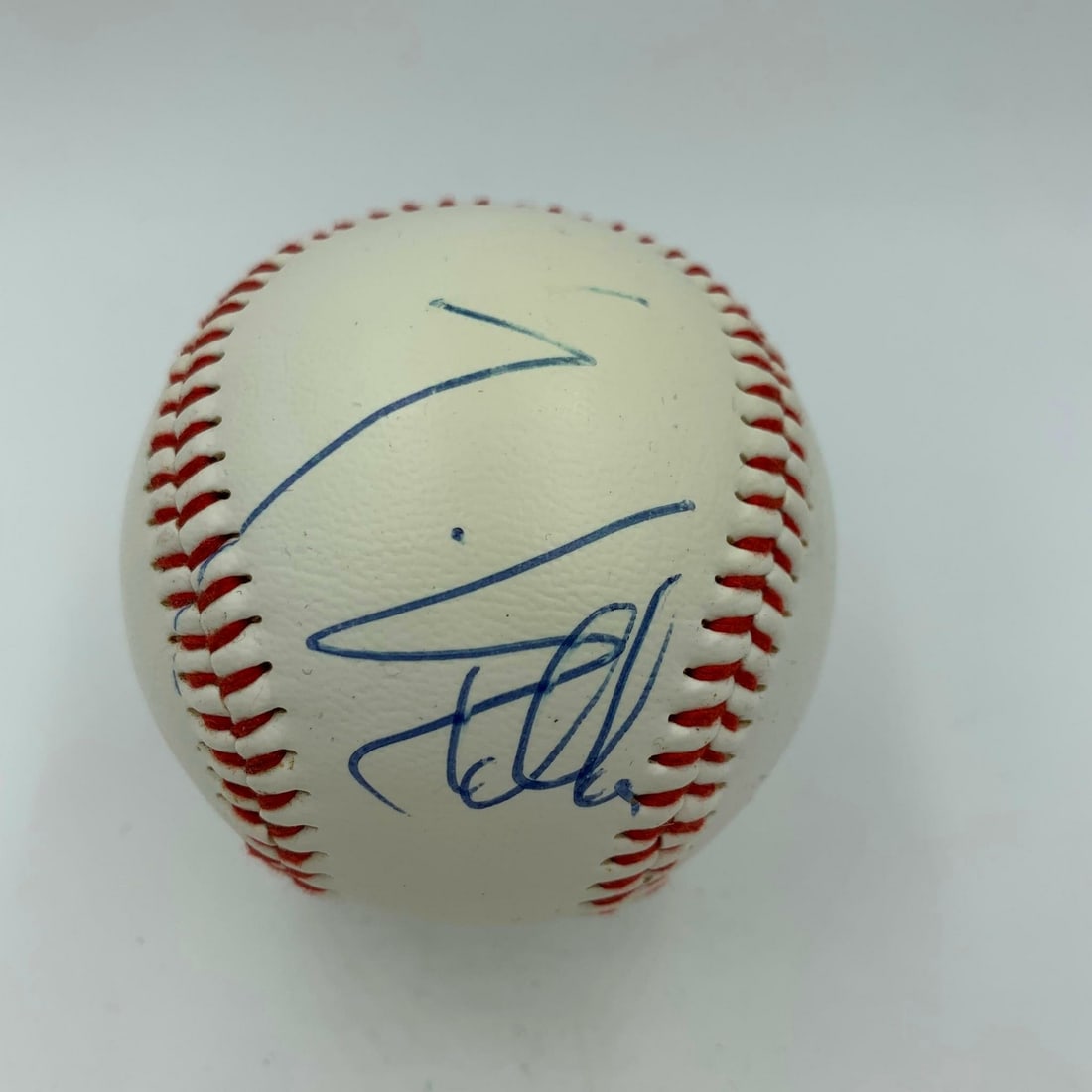 Rare Sylvester Stallone Signed Baseball Rocky Balboa JSA COA: Rare Sylvester Stallone Signed Baseball Rocky Balboa JSA COA This is a rare single signed autographed baseball by Sylvester Stallone, famously known for his role as Rocky Balboa. The baseball comes wi