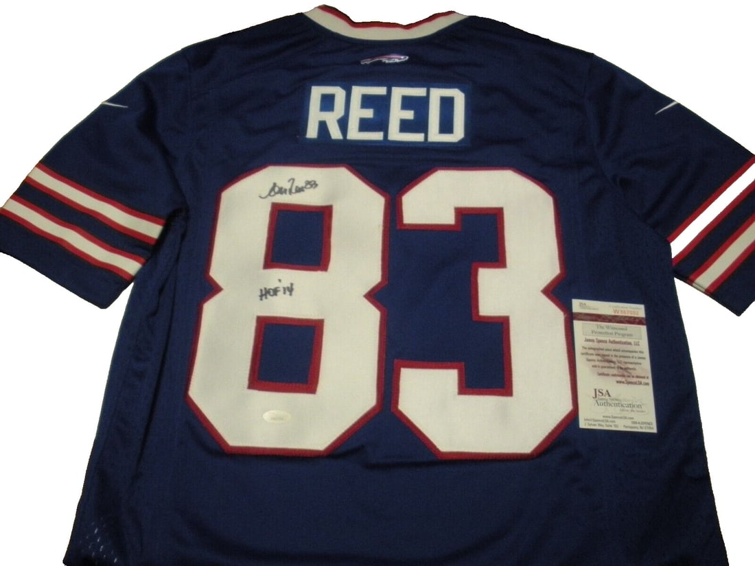 Andre Reed Signed Buffalo Bills Nike Jersey JSA Certified HOF 2014: Andre Reed Signed Buffalo Bills Nike Jersey JSA Certified HOF 2014 Celebrate the legacy of NFL great James Lofton with this officially licensed Nike jersey from the Buffalo Bills. This original, pre-o