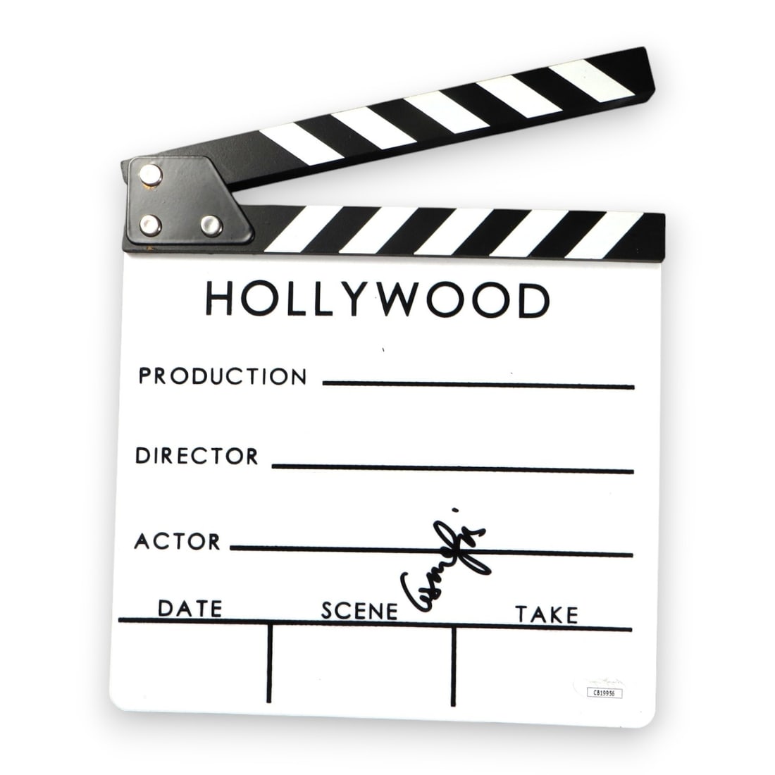 Cosmo Jarvis Autographed Movie Clapper Original JSA Certified: Cosmo Jarvis Autographed Movie Clapper Original JSA Certified This is an original movie clapper signed by Cosmo Jarvis, known for his role as John Blackthorne in the series Shogun. The autograph has b