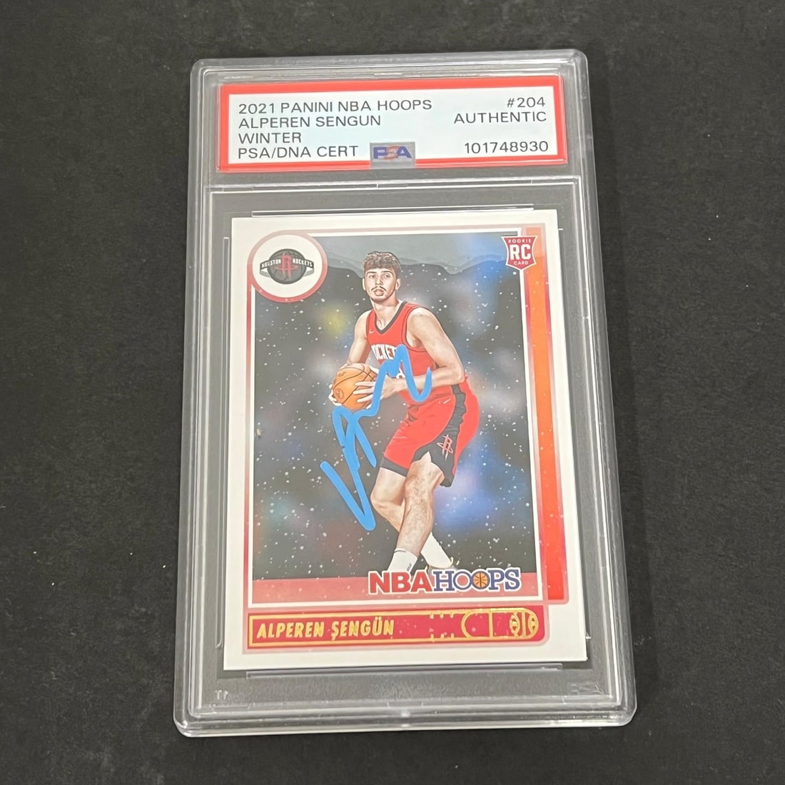 2021-22 Panini NBA Hoops Winter #204 Alperen Sengun PSA Authenticated Card (1 of 2)