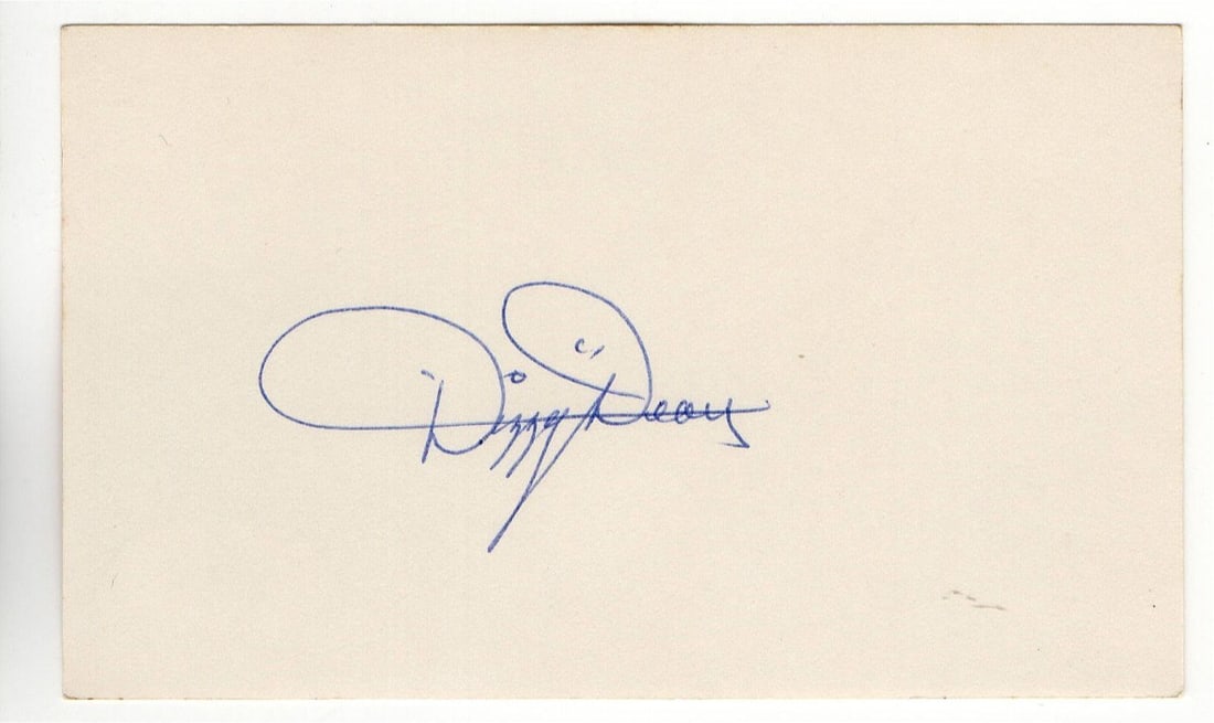 Dizzy Dean Autographed 3X5 Index Card JSA Certified Cardinals HOFer: Dizzy Dean Autographed 3X5 Index Card JSA Certified Cardinals HOFer This is an original 3X5 index card signed by Hall of Famer Dizzy Dean, a legendary player associated with the St. Louis Cardinals. T