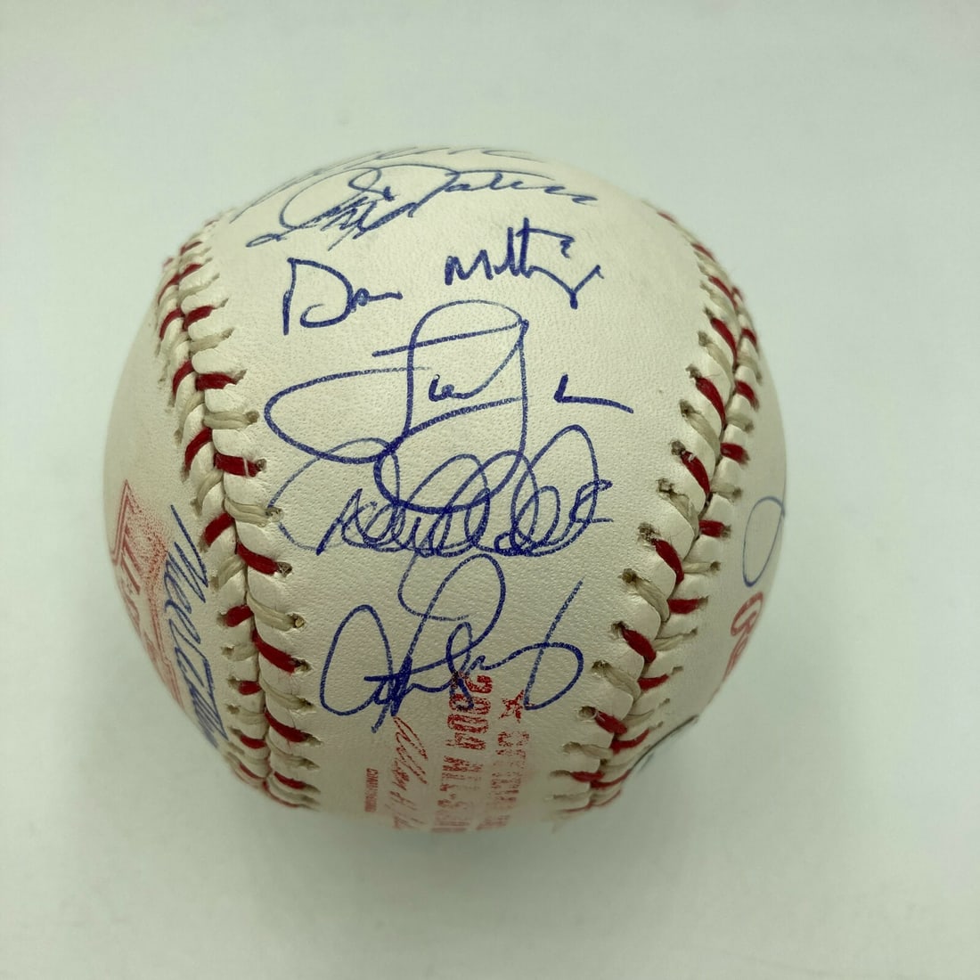 2004 All Star Game Team Signed Baseball Jeter Rivera Torre JSA Auth (1 of 9)