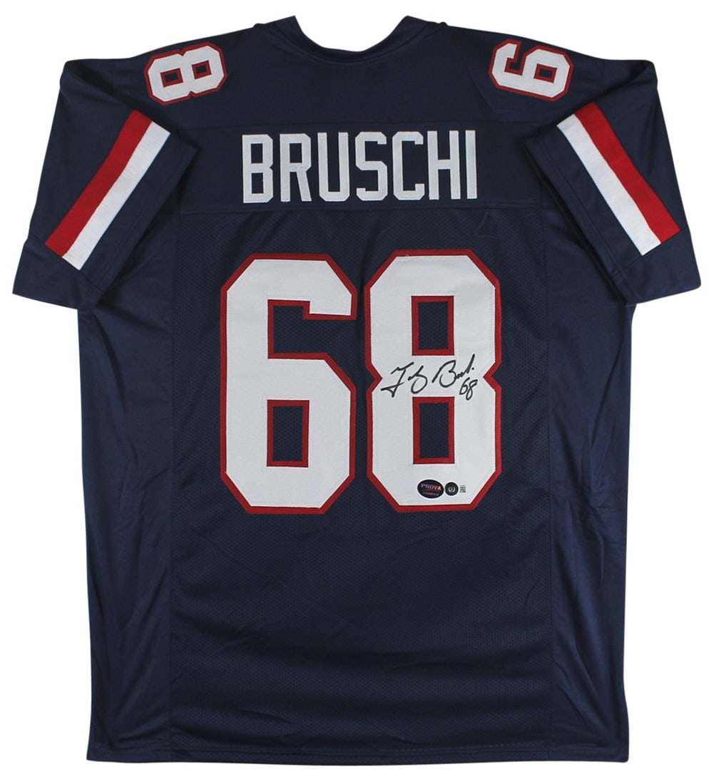 Tedy Bruschi Signed Arizona Wildcats Jersey BAS Authenticated: Tedy Bruschi Signed Arizona Wildcats Jersey BAS Authenticated This authentic navy blue pro style jersey has been personally signed by Tedy Bruschi, a celebrated player of the Arizona Wildcats football