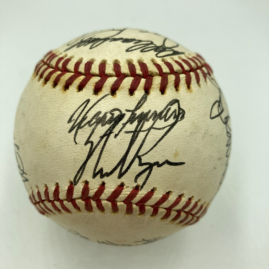 1977 California Angels Team Signed Baseball by Nolan Ryan PSA Authenticated (1 of 9)
