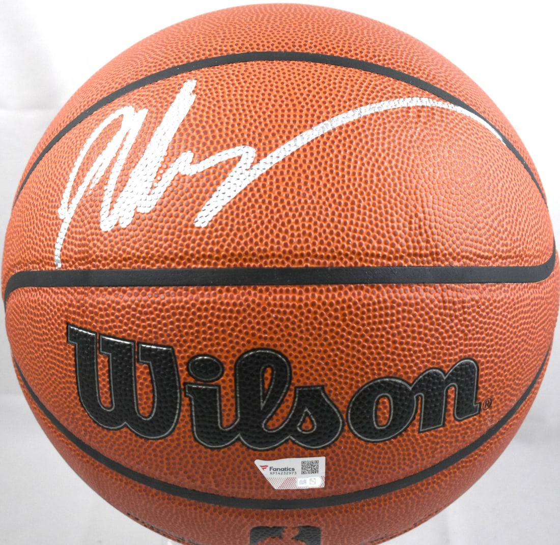 Victor Wembanyama Signed Official NBA Wilson Basketball San Antonio Spurs: Victor Wembanyama Signed Official NBA Wilson Basketball San Antonio Spurs This official NBA Wilson basketball is autographed by rising star Victor Wembanyama, a player for the San Antonio Spurs. This