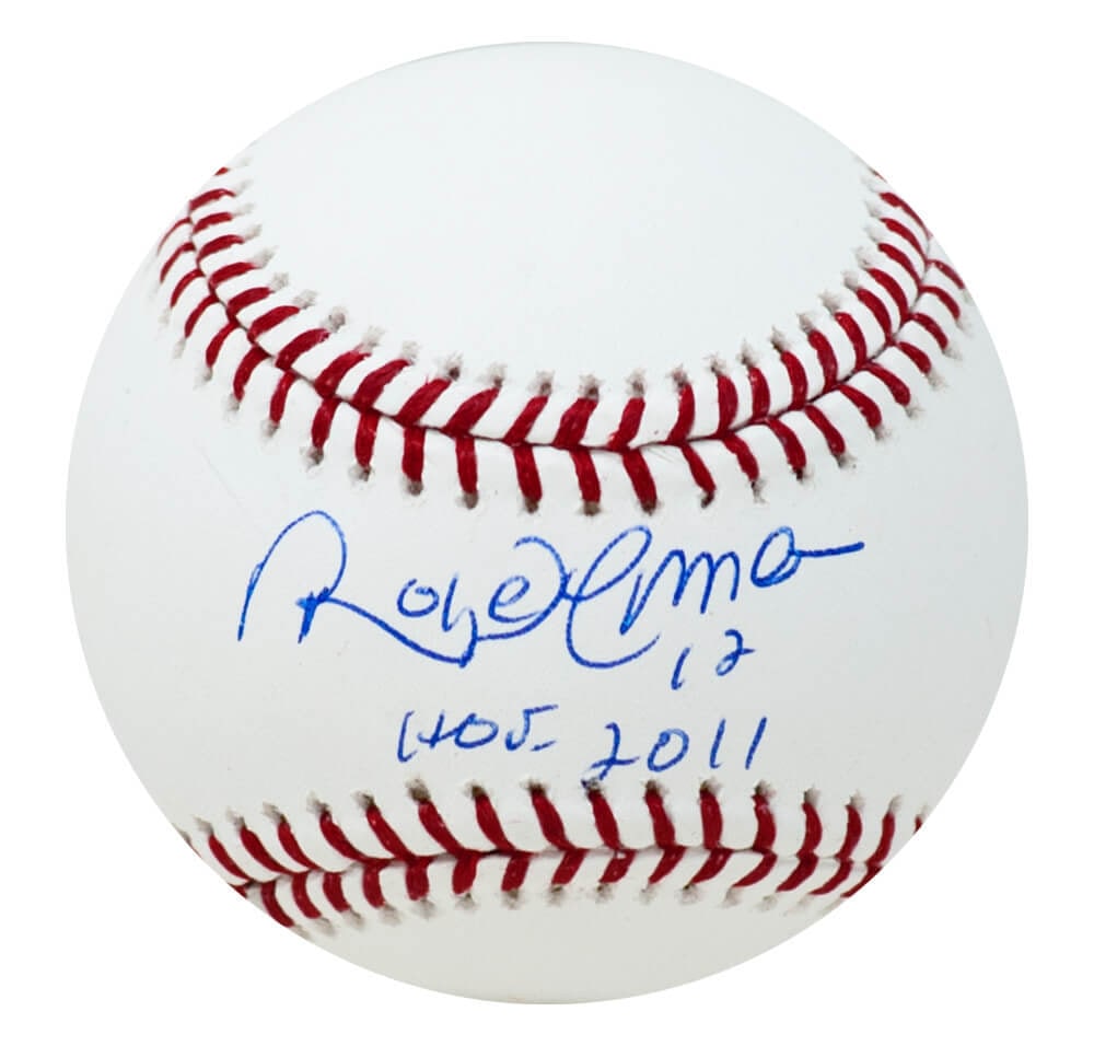 Roberto Alomar Signed Rawlings MLB Baseball HOF 2011 with COA: Roberto Alomar Signed Rawlings MLB Baseball HOF 2011 with COA This official Rawlings MLB baseball features the signature of Roberto Alomar, accompanied by the inscription 'HOF 2011'. A celebrated base