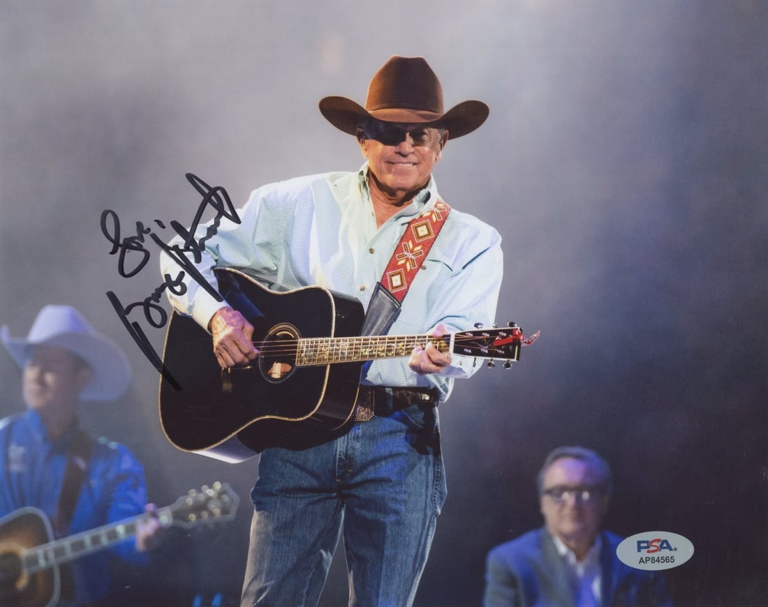 8x10 Photograph Signed by George Strait with Love Inscription PSA Authenticated (1 of 1)