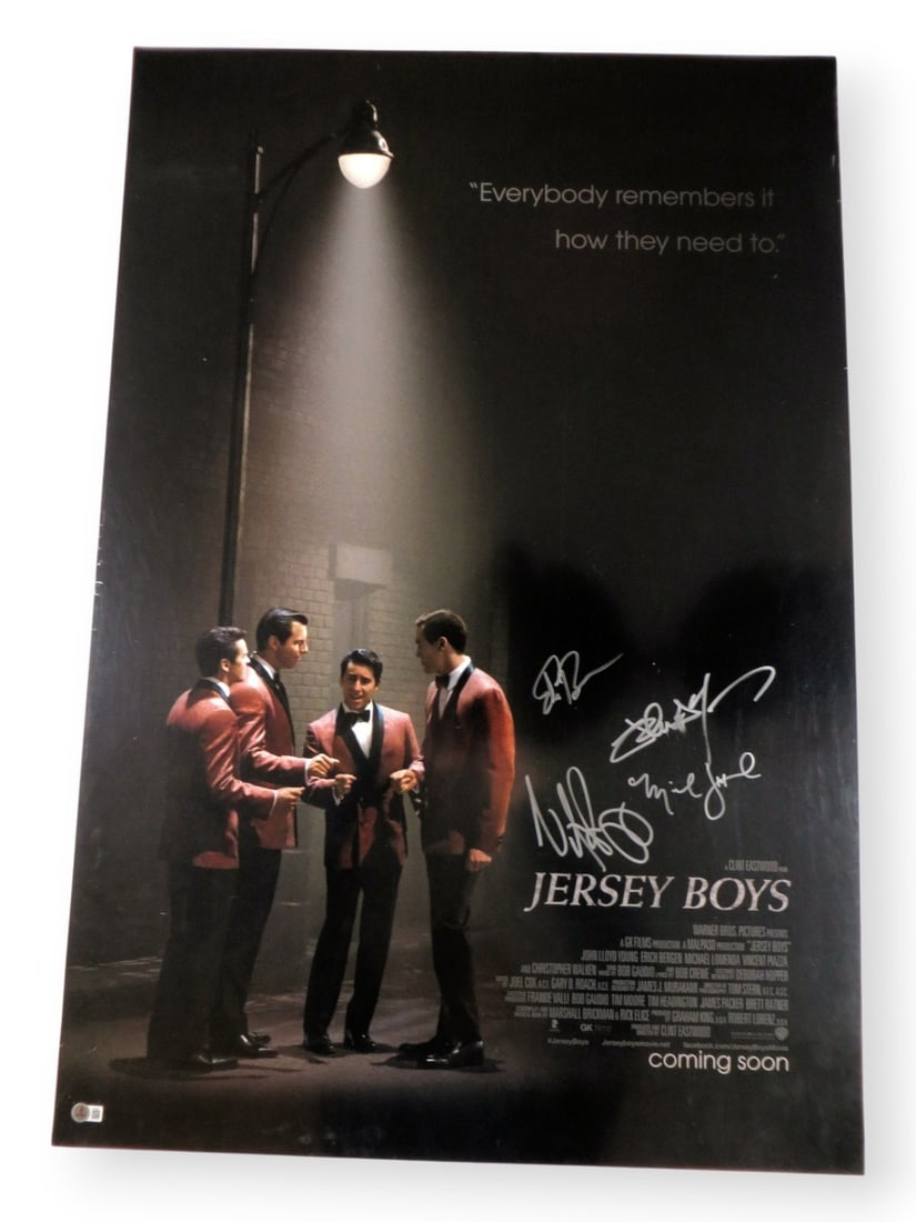 Jersey Boys Signed 27X40 Poster by Young Bergen Piazza BAS Authenticated (1 of 3)