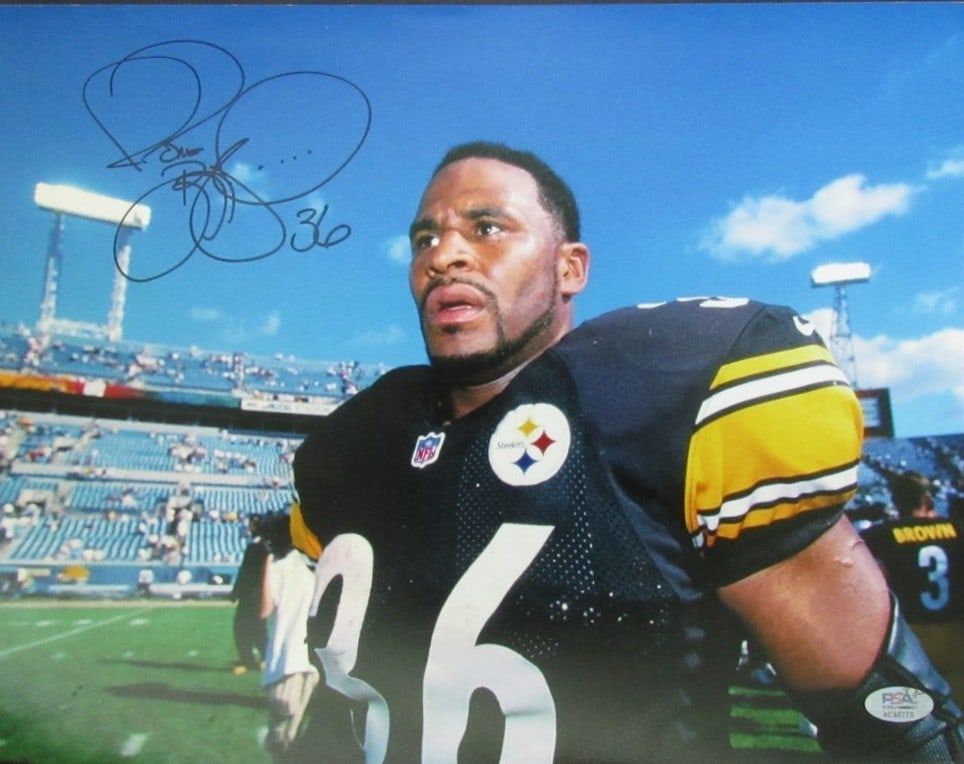 11x14 Photograph Jerome Bettis Autograph Pittsburgh Steelers PSA DNA Authenticated: 11x14 Photograph Jerome Bettis Autograph Pittsburgh Steelers PSA DNA Authenticated This is an original signed/autographed 11x14 photo of Jerome Bettis, a Hall of Fame player, representing the Pittsbur