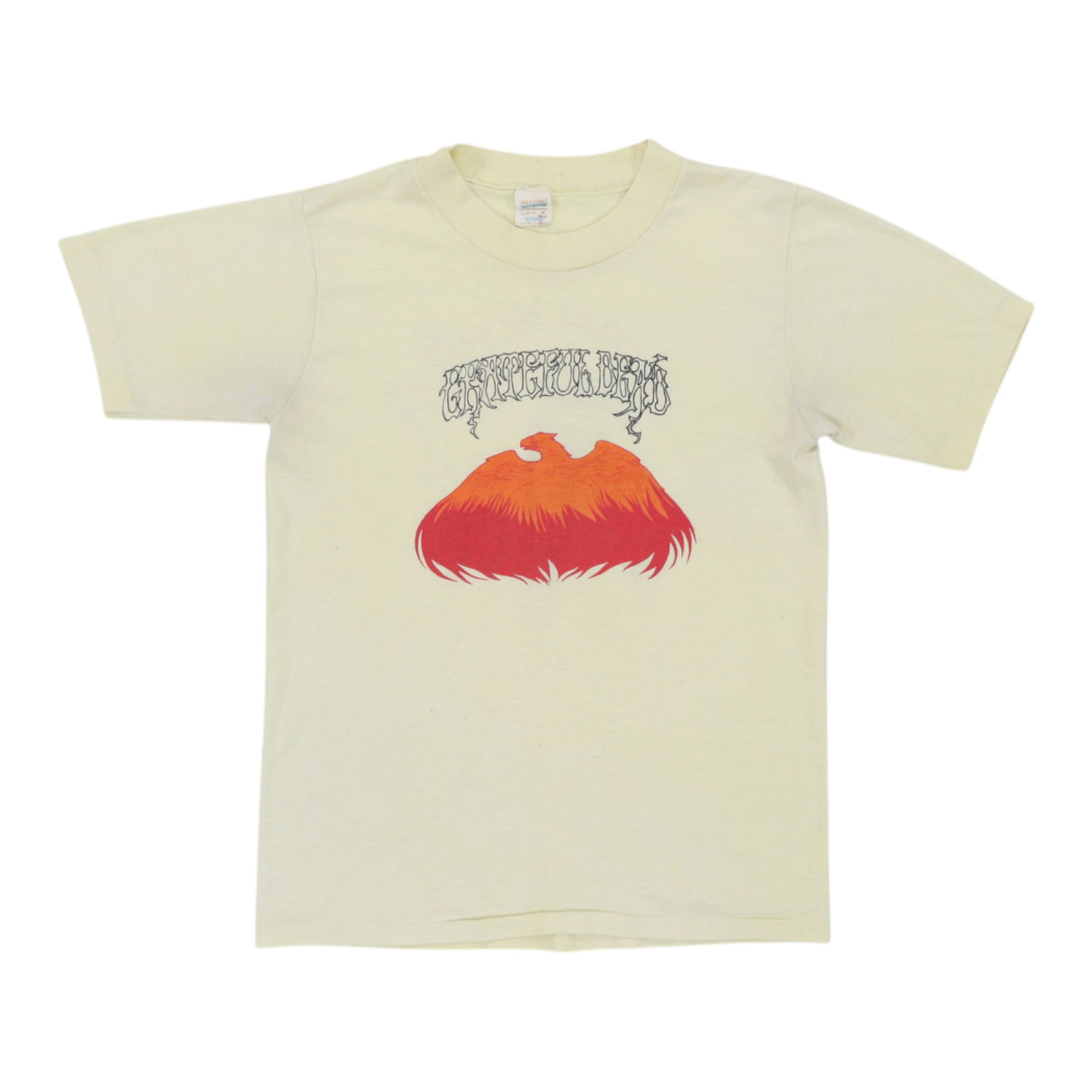 Vintage 1980 Grateful Dead Colorado Concert Poly Cotton Yellow Shirt: Vintage 1980 Grateful Dead Colorado Concert Poly Cotton Yellow Shirt This is an original vintage 1980 Grateful Dead concert shirt from Colorado. Featuring both front and back graphics, the shirt is ma