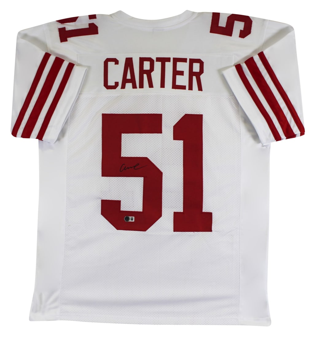 Abdul Carter Autographed New York Giants White Jersey BAS Witnessed: Abdul Carter Autographed New York Giants White Jersey BAS Witnessed This authentic white pro style jersey, personally signed by Abdul Carter of the New York Giants, is a must-have for any fan. The jer