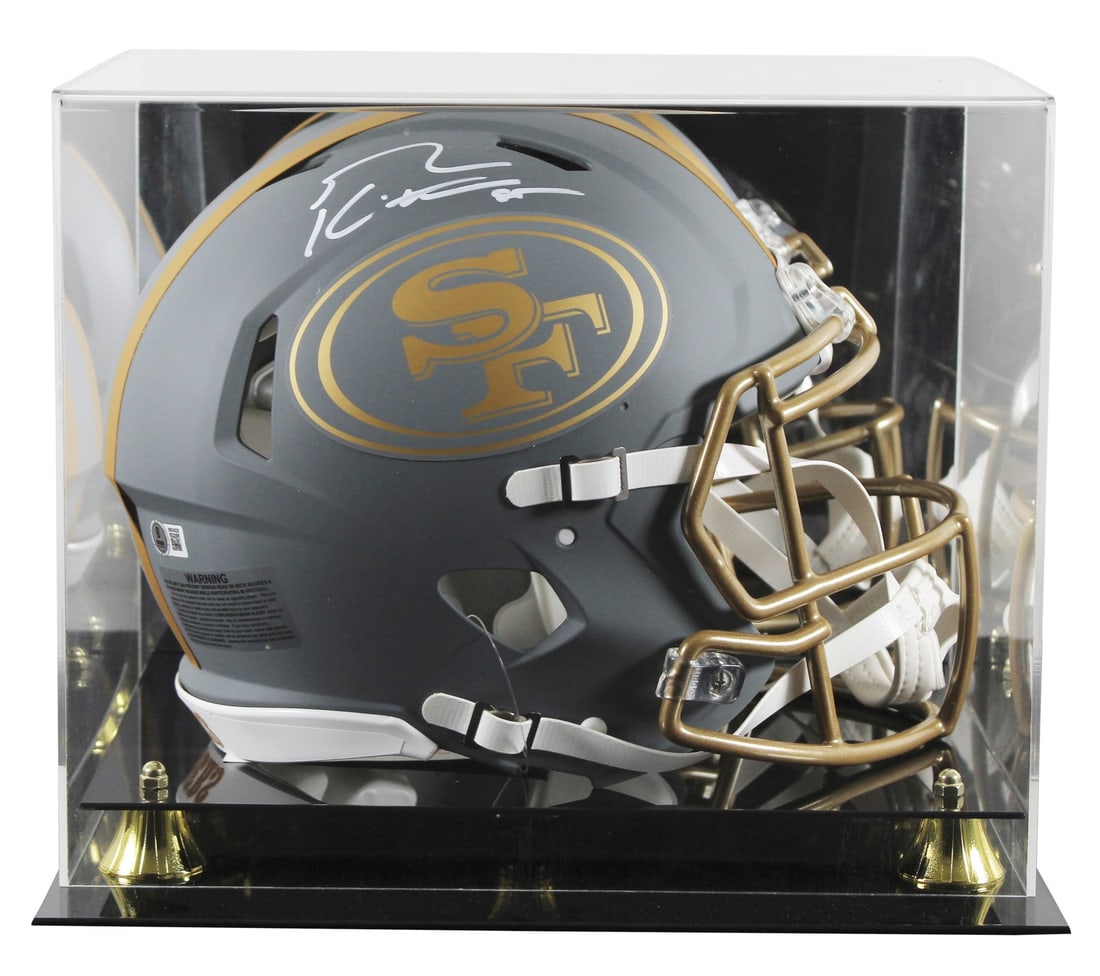 George Kittle Autographed 49ers Slate Full Size Helmet with BAS Authentication: George Kittle Autographed 49ers Slate Full Size Helmet with BAS Authentication Celebrate your fandom with this George Kittle signed slate full-size Speed Proline helmet. This authentic piece showcases