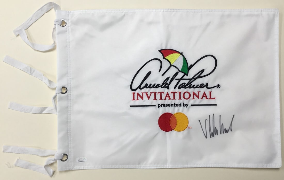 Viktor Hovland Signed Flag Arnold Palmer Invitational JSA Authenticated: Viktor Hovland Signed Flag Arnold Palmer Invitational JSA Authenticated Celebrate the spirit of golf with this officially licensed Arnold Palmer Invitational pin flag, expertly signed by PGA star Vikt