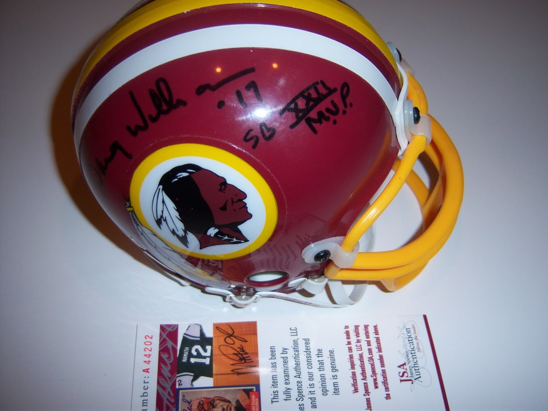 Doug Williams Billy Kilmer Signed Redskins Mini Helmet JSA COA (1 of 2)