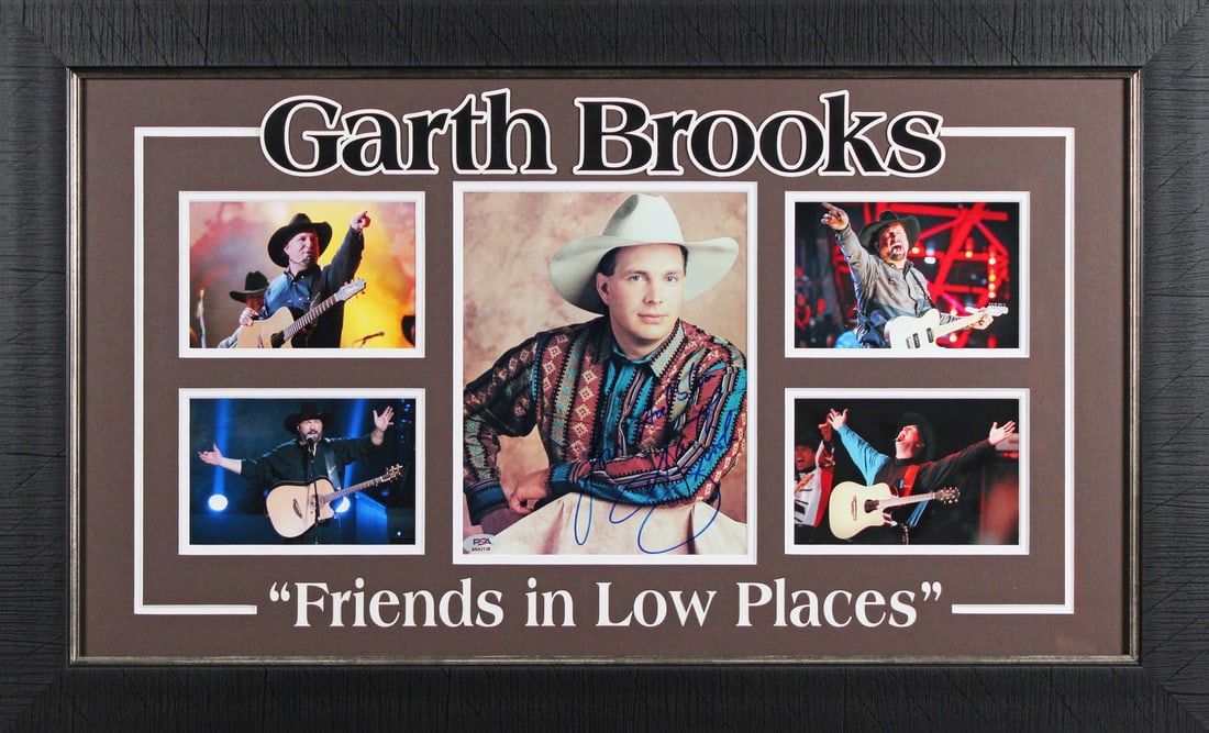 Garth Brooks Signed 8x10 Framed Photo with God Bless Inscription PSA/DNA (1 of 2)